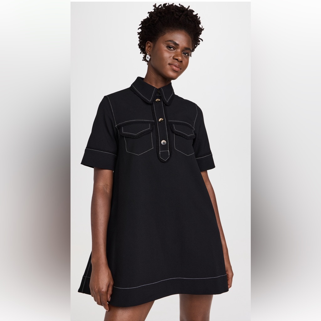 Ganni Crepe Sable Mini Dress